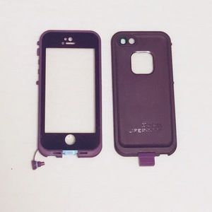 Plum Lifeproof iPhone 5/SE case